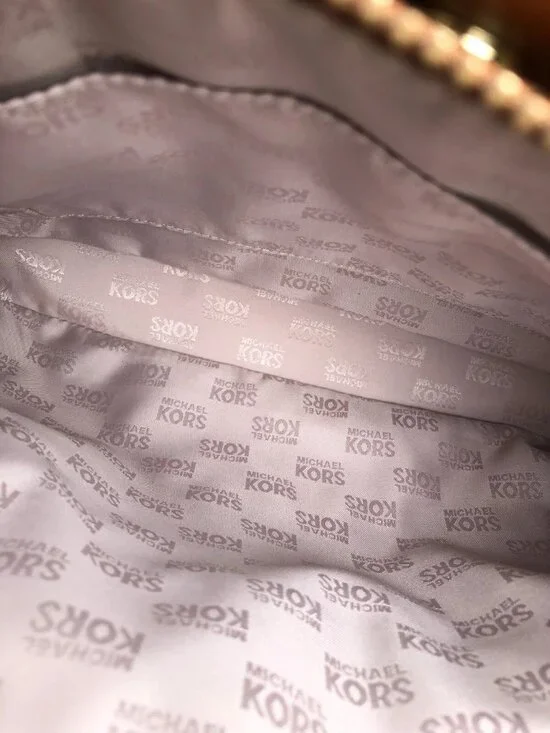 MICHAEL KORS Florence Satchel Purse Leather Brown Top Handle Hand Bag Shoulder - Picture 2 of 16